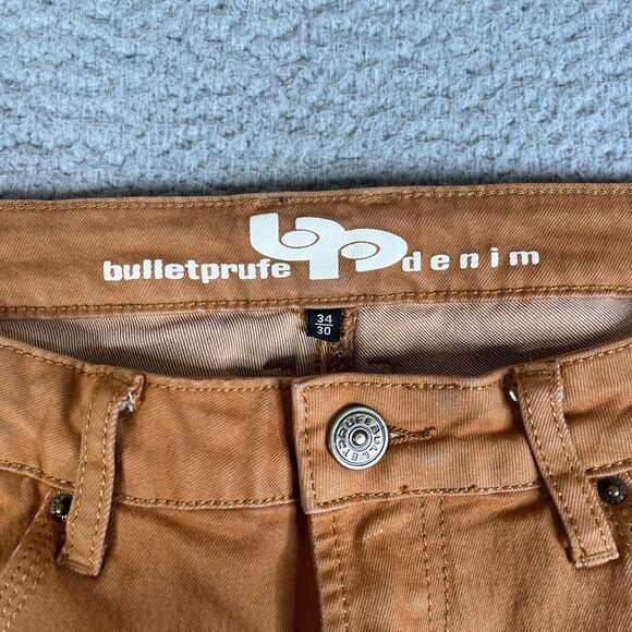 Bulletprufe Denim Pants Men 34 x 30 Brown Climbing Outdoor Mountain Hiking Work - Picture 3 of 11